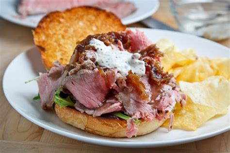 Roast Beef Sandwich with Caramelized Onions and Grainy Mustard ...