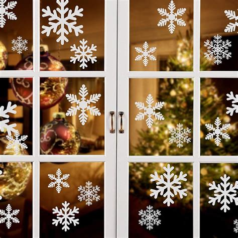 XT-Direct Christmas Reusable Snowflakes Window Clings Stickers Christmas Window Stickers ...