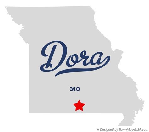 Map of Dora, MO, Missouri