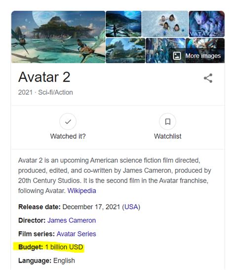 A billion dollars has been out into this movie, I can't wait : r/Avatar