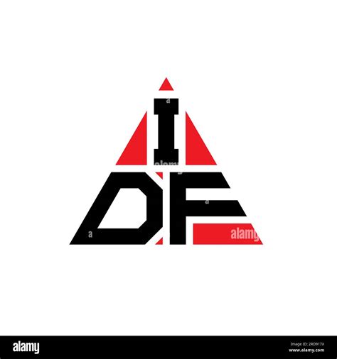 IDF triangle letter logo design with triangle shape. IDF triangle logo ...