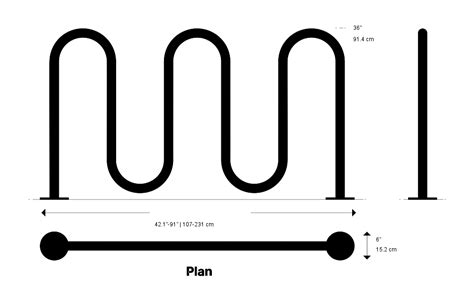 Bicycle Racks Dimensions & Drawings | Dimensions.com