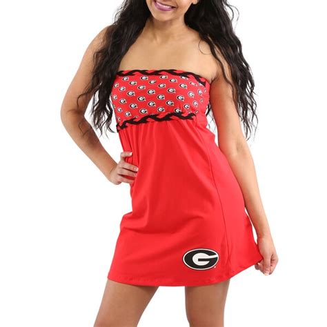 Women's Georgia Bulldogs Red Braided Print Dress | University of ...