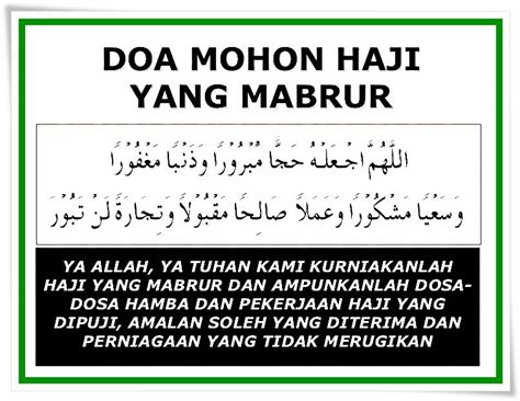 Doa Mohon Menjadi Haji Mabrur Bahasa Arab Dan Artinya Dengan