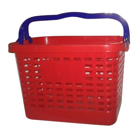 Red And Blue Plastic Shopping Basket, Load Capacity: 10kg at Rs 365/piece in Pune