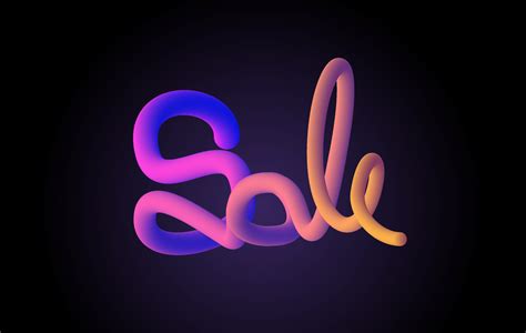 Handwritten Sale word with vibrant colourful 3D effect. Creative vector illustration with sponge ...