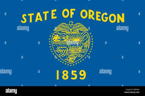 Oregon state flag Stock Photo - Alamy