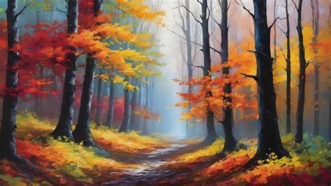 Abstract Autumn Forest Landscape Free Stock Photo - Public Domain Pictures