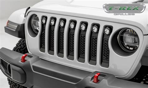 Jeep Gladiator, JL ZROADZ Grille, Black, 1 Pc, Insert with (7) 2 Inch ...