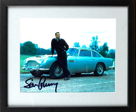 Bonhams Cars : A signed James Bond Sean Connery framed display ...