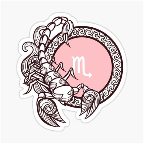 Aesthetic Scorpio Zodiac Logo Sticker By Tkarhou A | Hot Sex Picture