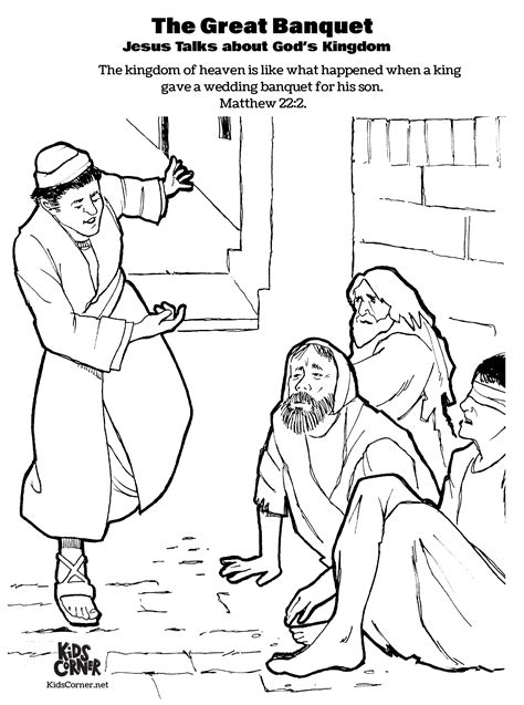 Great Banquet Parable Of The Bible Coloring Pages