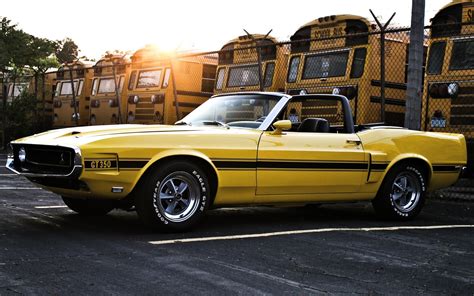 Yellow cars muscle cars vehicles ford mustang shelby gt old cars yellow cars wallpaper ...