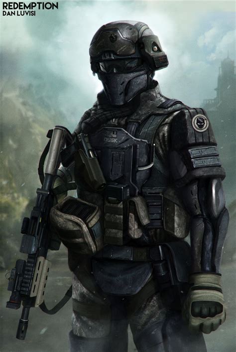 REDEMPTION - DUSK SOLDIER , Dan LuVisi | Soldier, Future soldier, Futuristic armour