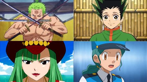 Green Haired Anime Character Male