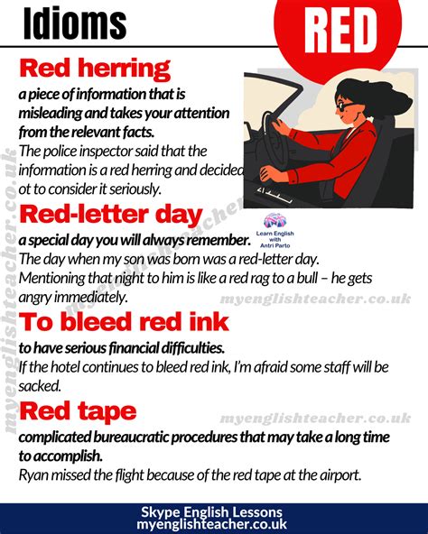 15 Red Idioms - My Lingua Academy