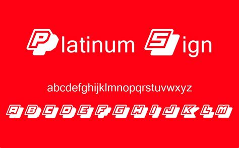 Platinum Sign free font