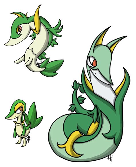 Snivy Evolution Line by yellowy-yellow on DeviantArt