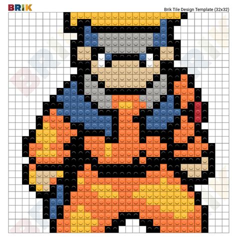 Easy Pixel Art Grid Naruto - bmp-floppy