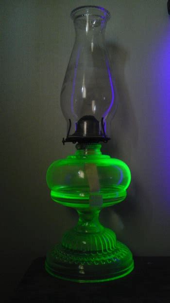 Unique Green Uranium Glass Oil Lamp | Collectors Weekly