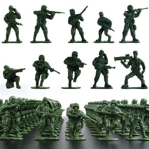 Plastic Military Toy Soldiers Model Toys Kit Army Men Figures Action ...