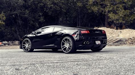 Back side view of a black Lamborghini Gallardo wallpaper - Car wallpapers - #51905