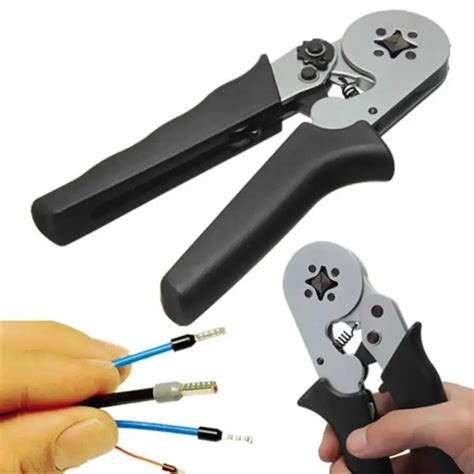 Self adjustable Terminal Crimping Tool Wire Cord Crimper Plier 0.08 6mm 24 10AWG Square Sleeve ...