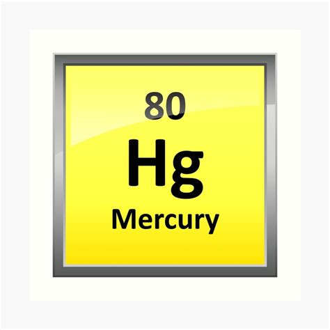 "Mercury Periodic Table Element Symbol" Art Print by sciencenotes ...