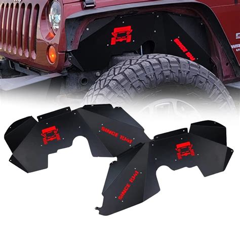 Front Inner Fender Liners(18-22 Jeep Wrangler JL 20-22 Jeep Gladiator ...