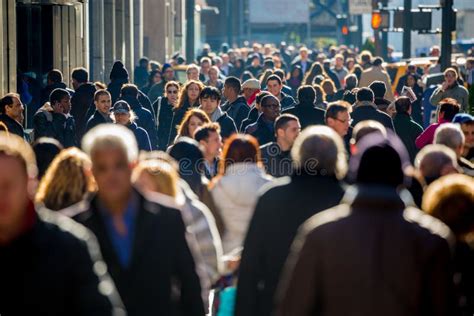 Crowd of People Walking on Street Sidewalk Editorial Photo - Image of daytime, anonymous: 44065336