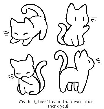 F2U pixel cat bases by IvonChee on DeviantArt