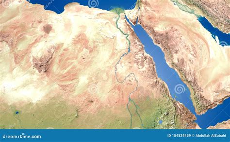 Egypt Map Middle East Map 3d Rendering Stock Illustration ...