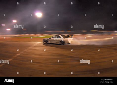 drift - display of drifting, driving sideways, at Essex arena Stock Photo - Alamy