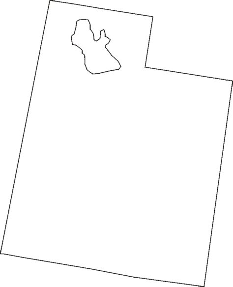 Utah State Map Outline