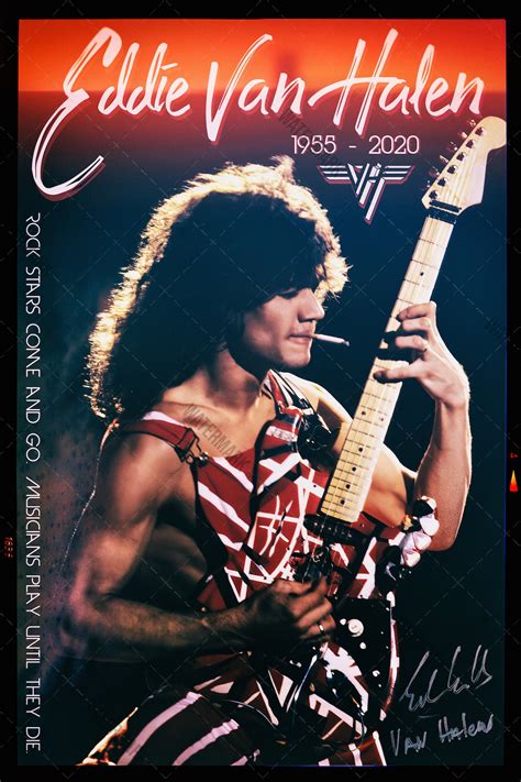 Eddie Van Halen Signed Autographed Reprint Poster Vintage | Etsy