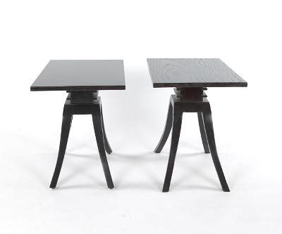 Pair of Pedestal Wood End Tables Designed by Paul Frankl for Brown-Saltman, California, 05.30.15 ...