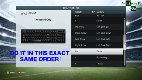 FIFA 14 Controls for keyboard - YouTube