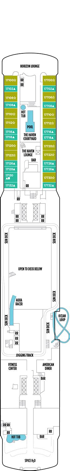 Norwegian Joy Deck plan & cabin plan