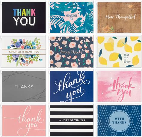 Amazon.com : Hallmark Thank You Cards Assortment, Watercolor Greenery ...