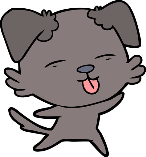 Cartoon dog sticking tongue out 13746309 Vector Art at Vecteezy