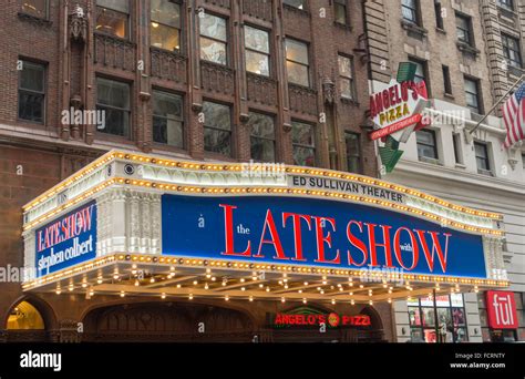 the late show with Stephen Colbert marquee Stock Photo - Alamy