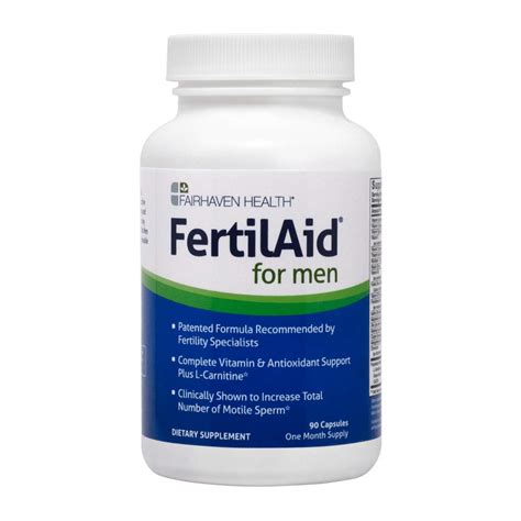 FertilAid for Men: Male Fertility Supplement for Sperm Count, Motility ...