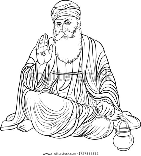 6 Guru Nanak Outline Drawing Images, Stock Photos & Vectors | Shutterstock