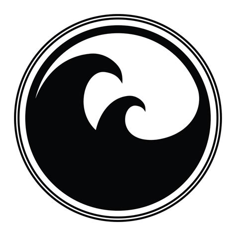 Black and White Waves Logo - LogoDix