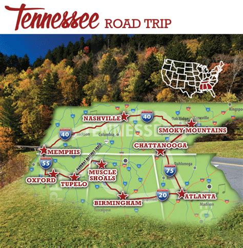 Tennessee State Itinerary : The Deep South USA Visitor Guide | Tennessee road trip, Road trip ...