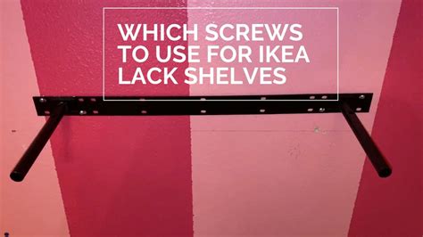 Which screws to use for IKEA floating lack shelves - YouTube