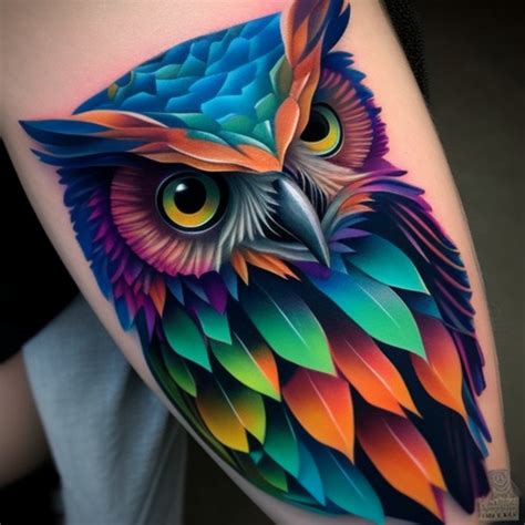 69 Colorful Owl Tattoo Ideas - TattooClue.com