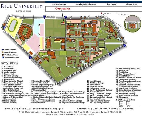 29 Rice University Campus Map Maps Database Source | Images and Photos finder