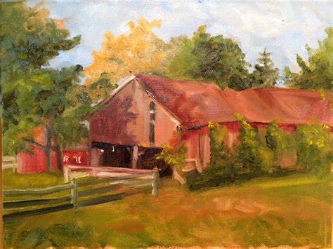 Oil on canvas of Old Barn at Hill Top Farm in Suffield Ct. | Old barn ...