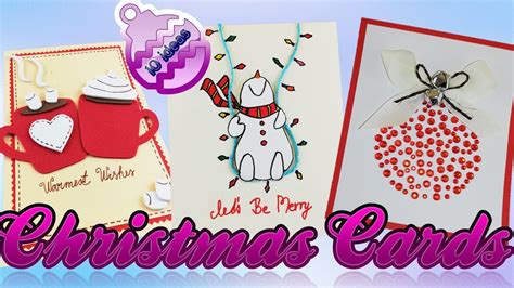 10 DIY Christmas Card Tutorial / How to! - YouTube